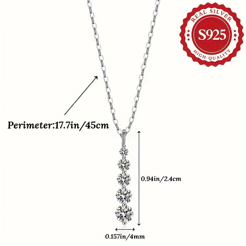 Elegante collana con ciondolo in argento S925