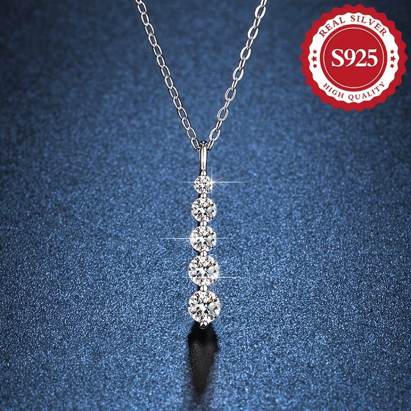 Elegante collana con ciondolo in argento S925