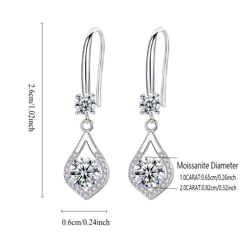 Orecchini a forma di goccia in argento sterling 925