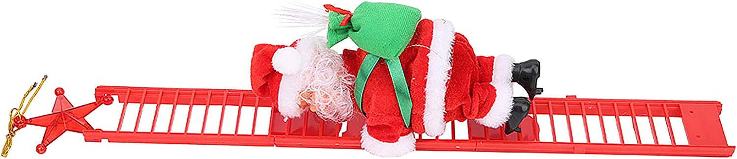 Giocattolo elettrico scala  di babbo natale ornamento per albero di natale decorazione natalizia