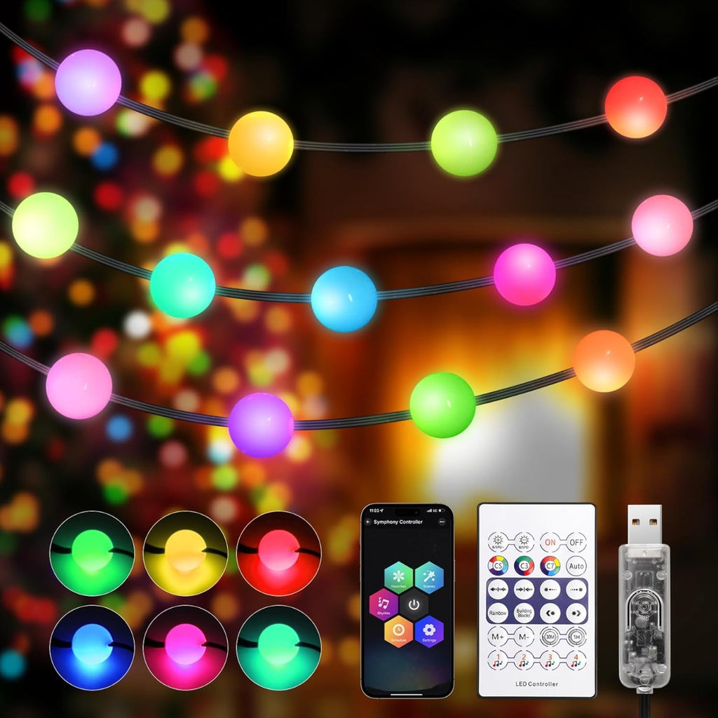 Luci LED Decorative RGB+IC da 7,5 m per Interni ed Esterni