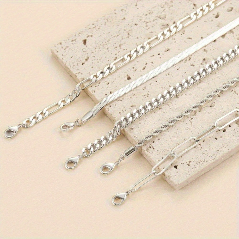 Bracciale a maglie cubane in argento sterling 925 EJG