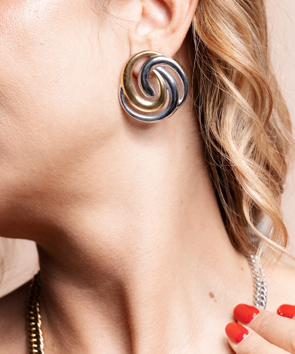 Orecchino Bicolor Spiral