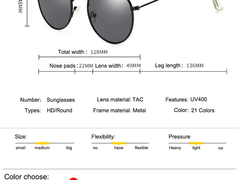 Psacss Occhiali da sole da donna/uomo vintage