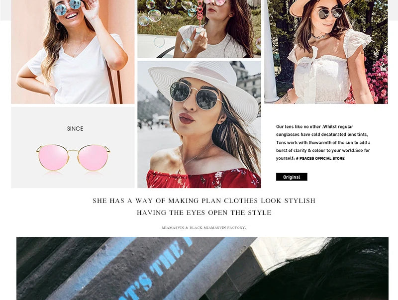 Psacss Occhiali da sole da donna/uomo vintage