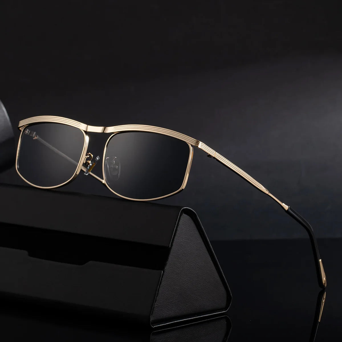 Occhiali da sole quadrati punk in metallo vintage