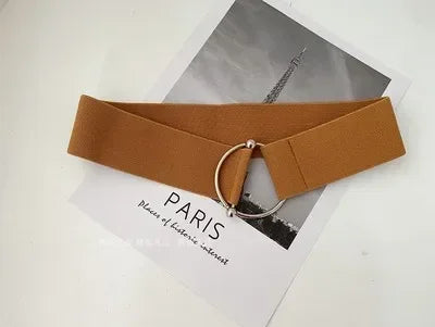 Cinture da donna nere semplici con elastico in vita