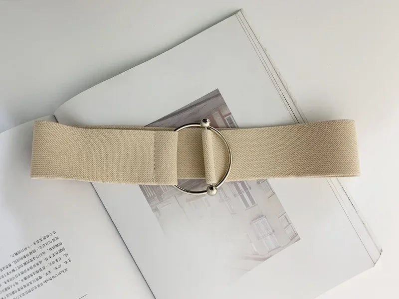 Cinture da donna nere semplici con elastico in vita