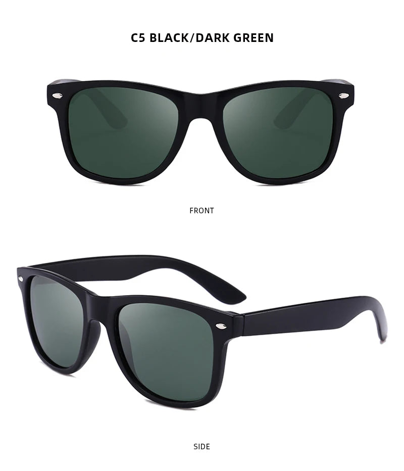 Occhiali da sole classici quadrati polarizzati