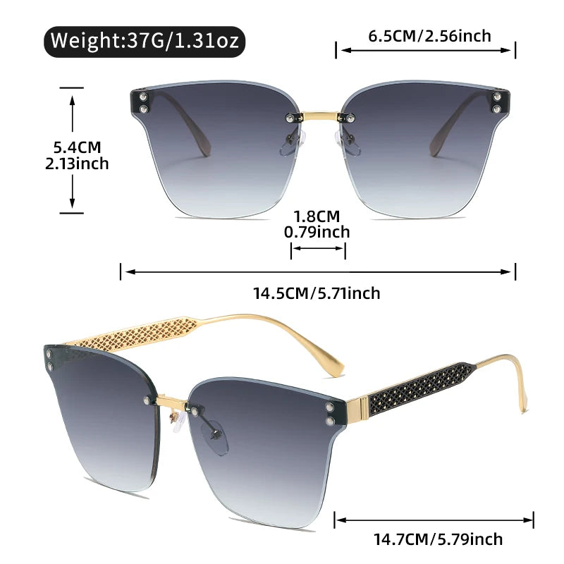 Nuovi occhiali da sole alla moda senza montatura