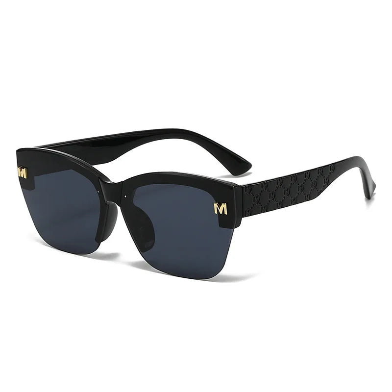 Occhiali da sole unisex di lusso semi-senza montatura