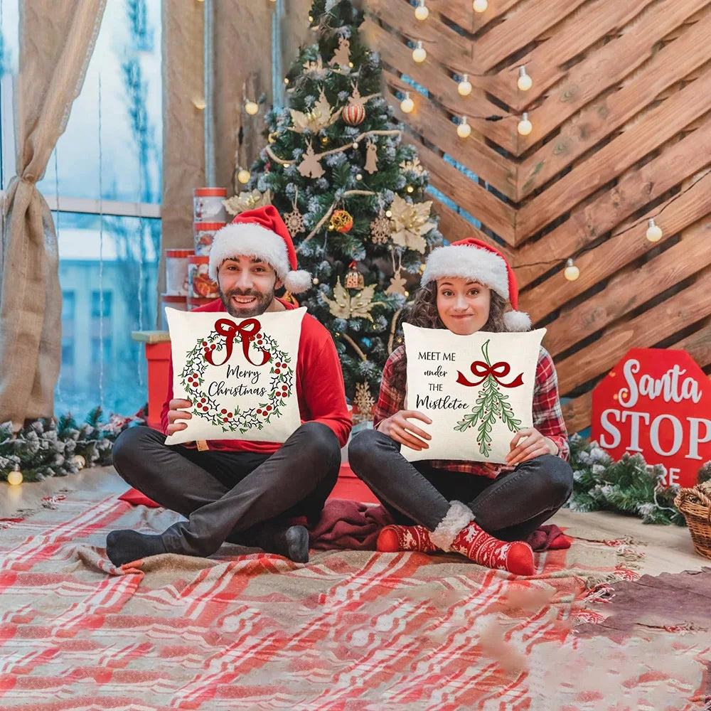 Federe per cuscini con decorazioni natalizie