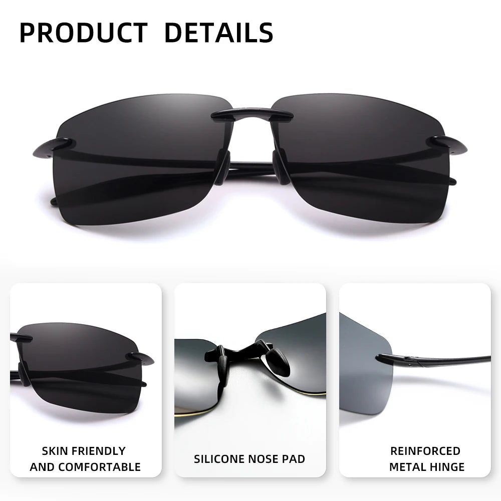 Occhiali da sole da uomo e da donna senza montatura