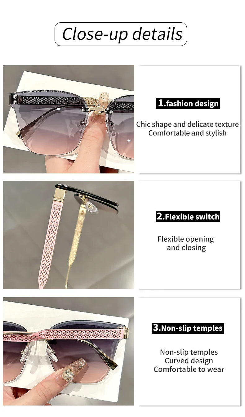 Nuovi occhiali da sole alla moda senza montatura