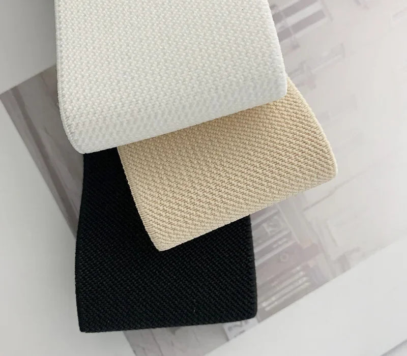 Cinture da donna nere semplici con elastico in vita