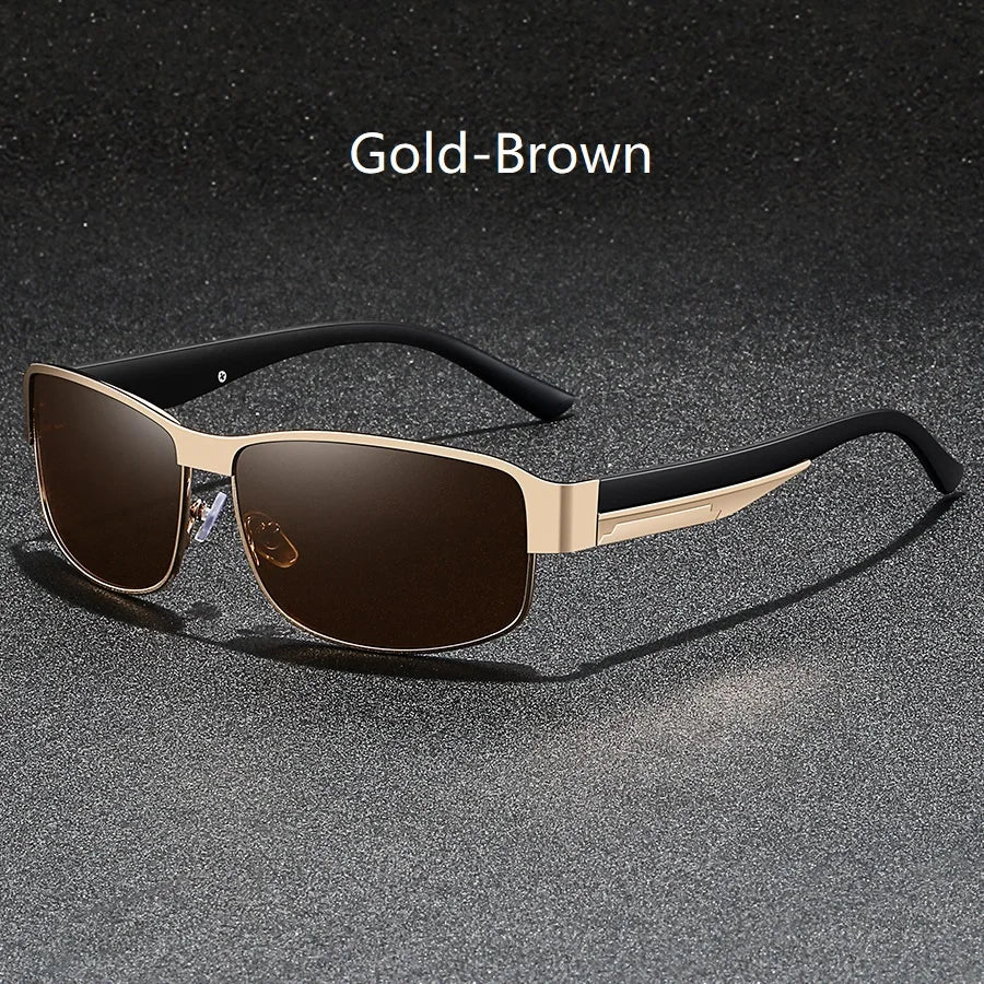 Occhiali da sole vintage alla moda con montatura quadrata in metallo