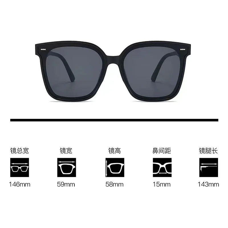 Occhiali da sole quadrati oversize stile punk