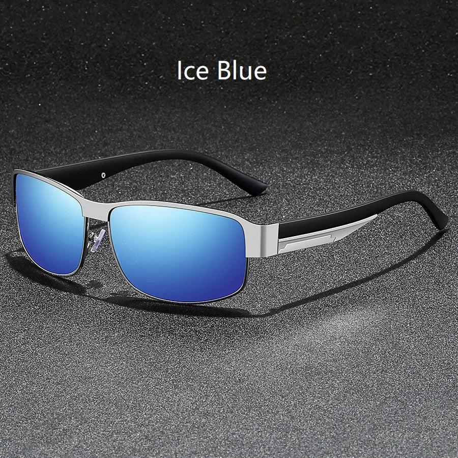 Occhiali da sole vintage alla moda con montatura quadrata in metallo