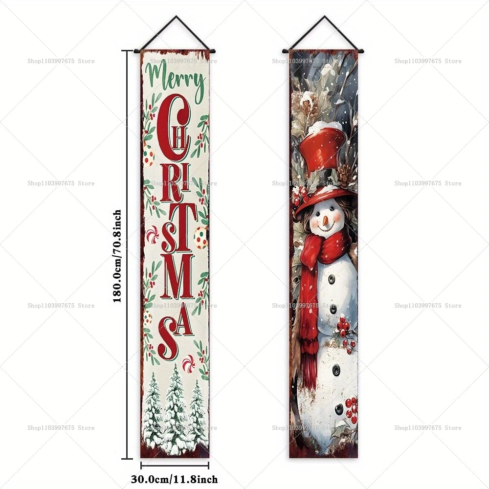 Banner natalizio con pupazzo di neve