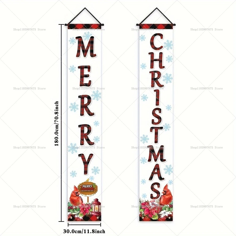 Banner natalizio con pupazzo di neve