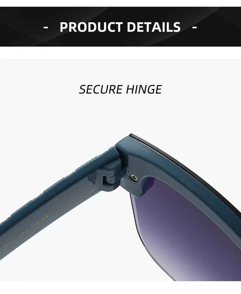 Occhiali da sole unisex di lusso semi-senza montatura