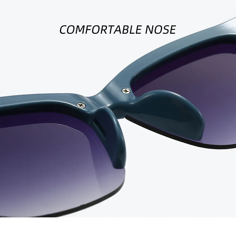 Occhiali da sole unisex di lusso semi-senza montatura