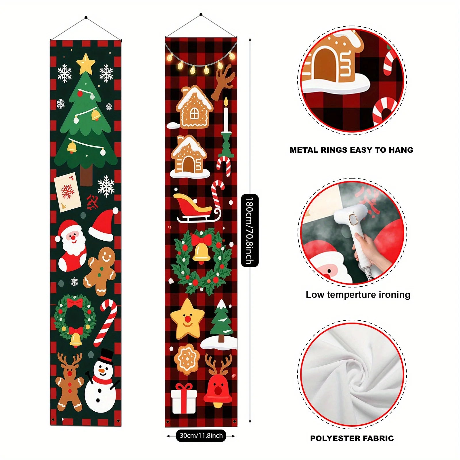 Banner Natalizio. Decorazioni natalizie per porte, decorazioni per la casa