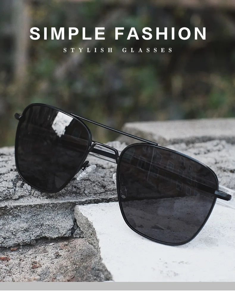 Occhiali da sole con lenti in vetro