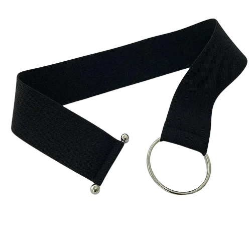 Cinture da donna nere semplici con elastico in vita