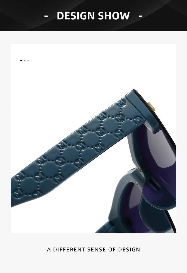 Occhiali da sole unisex di lusso semi-senza montatura