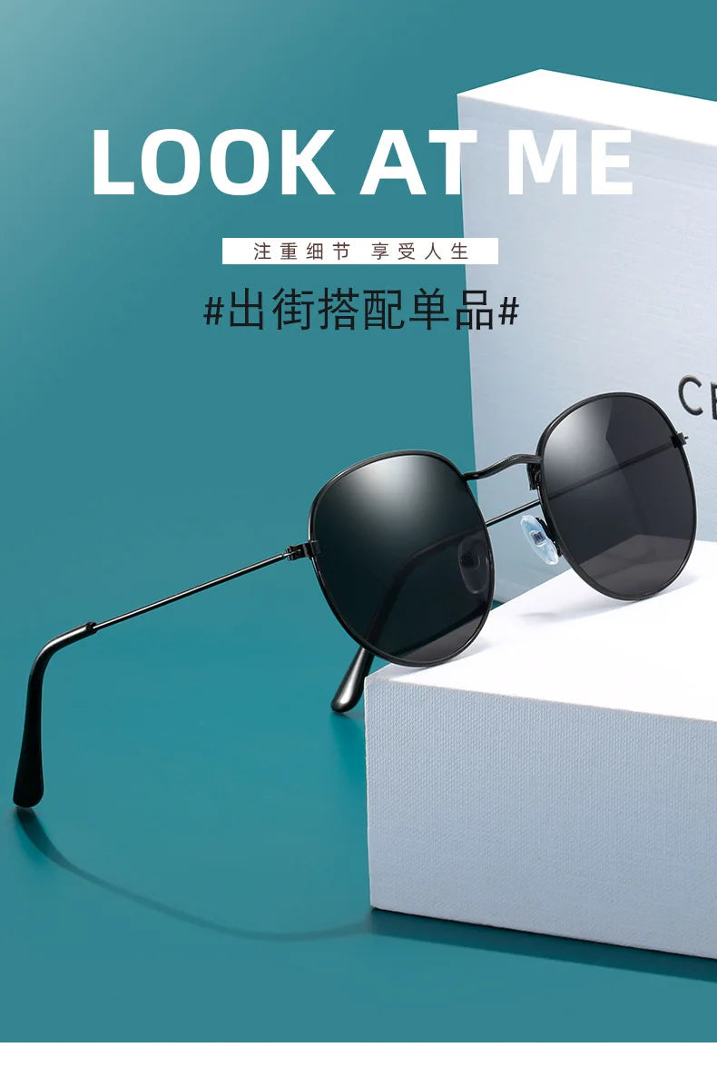 Occhiali da sole rotondi da uomo