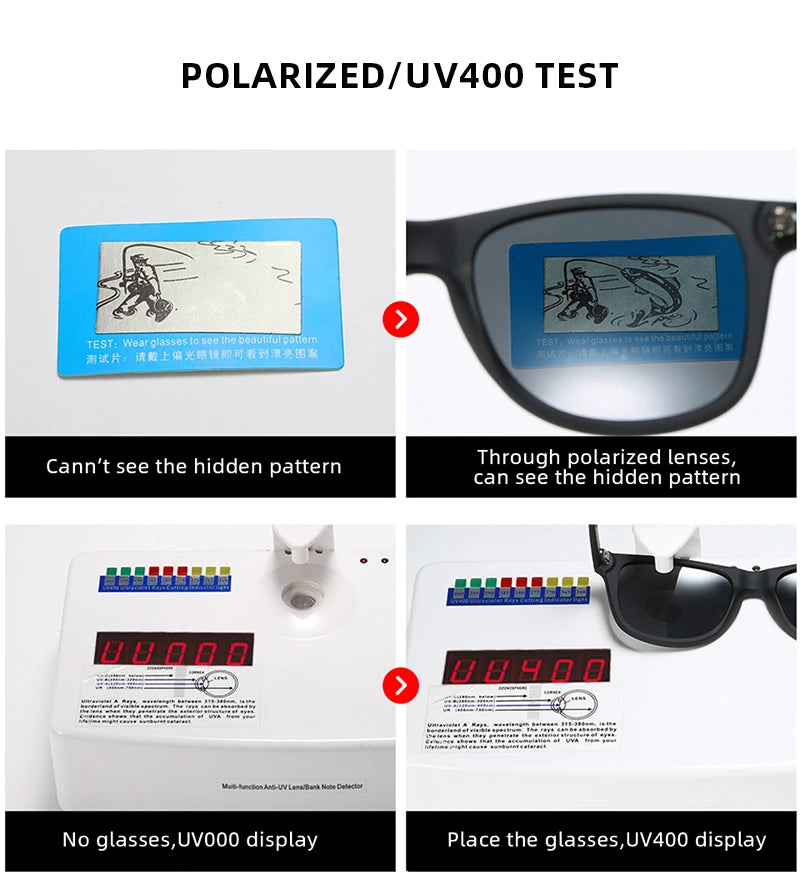 Occhiali da sole classici quadrati polarizzati
