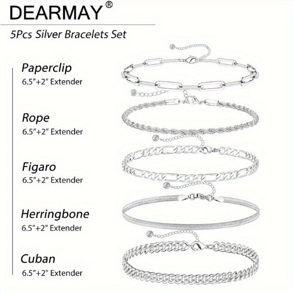 Bracciale a maglie cubane in argento sterling 925 EJG