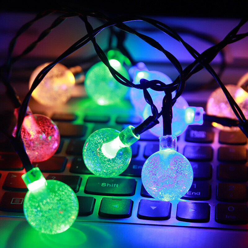 20 led stringa luci esterno di natale sfera di cristallo