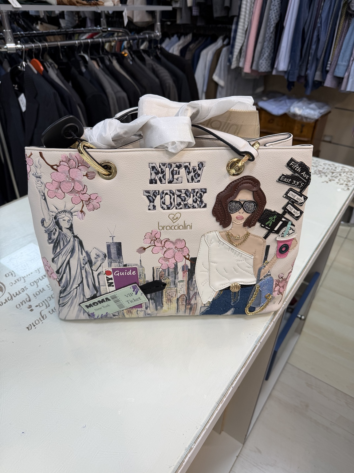BORSA A MANO/TRACOLLA CARTOLINE NEW YORK BRACCIALINI