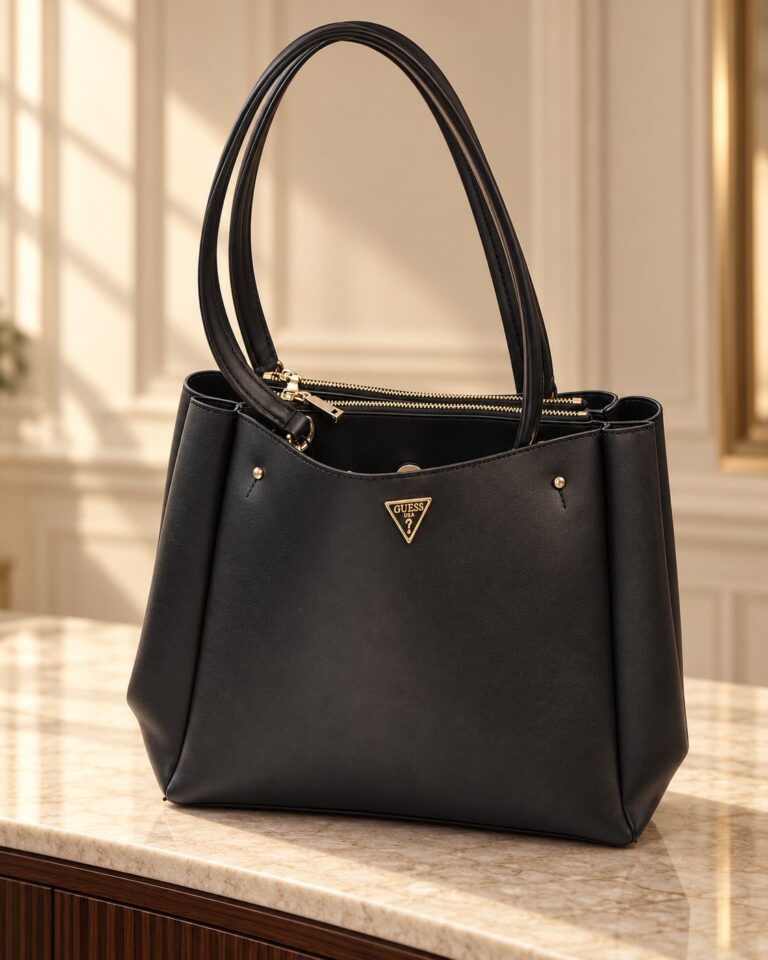 BORSA NERA GUESS DOPPIA ZIP