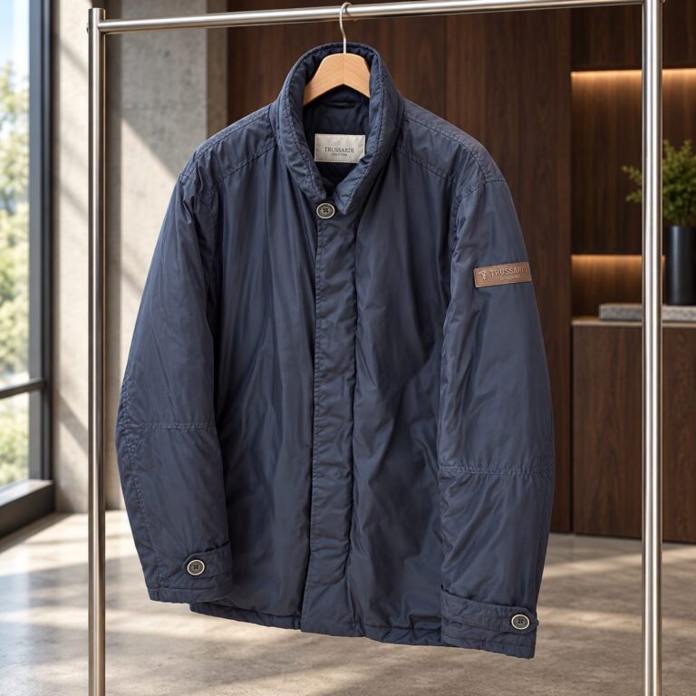 GIACCONE IMPERMEABILIZZATO UOMO BLU TRUSSARDI
